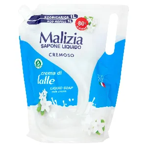 MALIZIA SAPONE ECO-RICARICA CREMA LATTE LT.1