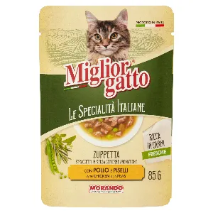 MIGLIOR GATTO STRAC.SPEC.ITAL.POLLO,PISELLI GR.85