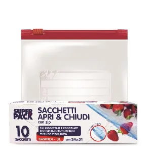 SUPER PACK SACCHET.APRI&CHIUDI C/ZIP X10 LT.3
