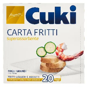 CUKI CARTA FRITTI ASSORB.X20 FOGLI CM32X33 (I&O)