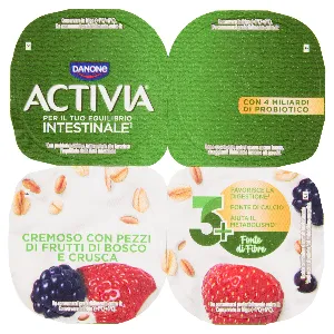 DANONE ACTIVIA FIBRE YOGURT FRUTTI BOSCO GR.125X4