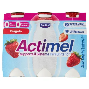DANONE ACTIMEL FRAGOLA 0% GR.100X6