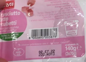 CRAI PROSCIUTTO COTTO A CUBETTI 140