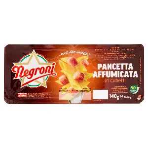 NEGRONI PANCETTA AFFUMICATA CUB. GR.140