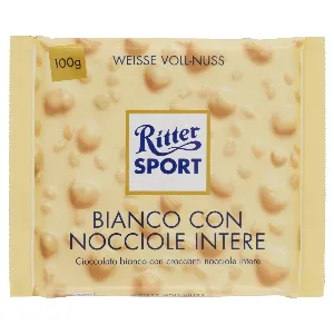 RITTER SPORT BIANCO CON NOCCIOLE INTERE GR.100