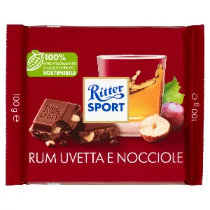RITTER SPORT RUM UVETTA E NOCCIOLE GR.100