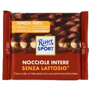 RITTER SPORT SENZA LATTOSIO NOCCIOLE INTERE GR.100