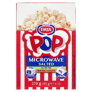 PATA POP CORN PER MICROONDE CON SALE GR.90X3