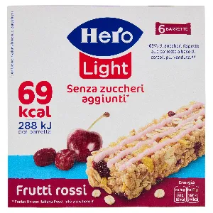 HERO BARRETTE AI CEREALI LIGHT FRU ROSSI GR.20X6
