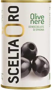 SCELTA ORO OLIVE NERE DENOCCIOLATE LATTA GR.350