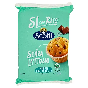 SCOTTI RISO SENZA LATTOSIO MUFFIN CIOCC X6 GR.222