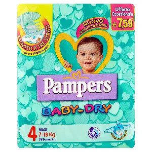 PAMPERS BABYDRY N.4 MAXI 7-18KG X17
