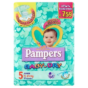 PAMPERS BABYDRY N.5 JUNIOR 11-25KG X16