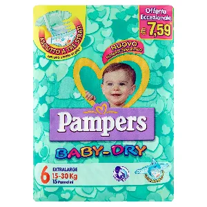 PAMPERS BABYDRY N.6 XL 15-30KG X13