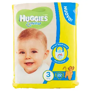 HUGGIES UNISTAR N.3 MIDI 4-9KG 1X8