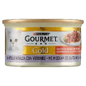 GOURMET GOLD GATTO DADINI VITELLO/VERDURE GR.85