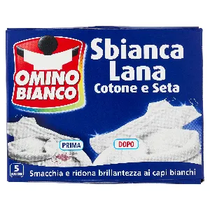 OMINO BIANCO SBIANCALANA COTONE E SETA X5 GR.100